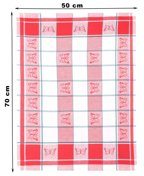 3er Pack Halbleinen Geschirrtücher "Schmetterling" Größe: 50 x 70 cm von Betz