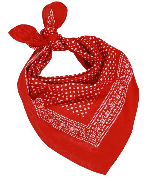 Betz 3er Pack Nickituch mit kleinen Punkten Halstuch Bandana Kopftuch Größe ca. 55 x 55 cm 100% Baumwolle Farbe rot