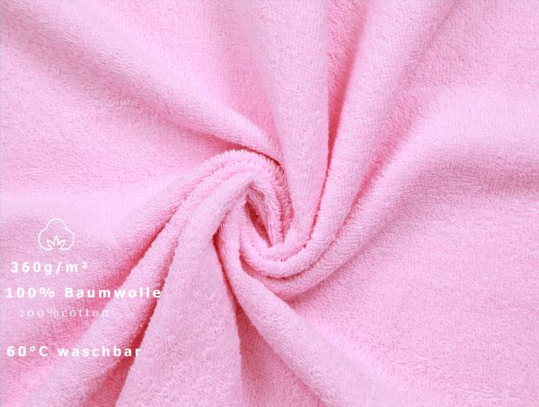 Betz 8-tlg. Handtuch-Set PALERMO 100% Baumwolle 2 Duschtücher 6 Handtücher Farbe rosé