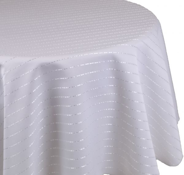 Betz Wonderful Jacquard Tablecloth Table Line Design 5 Colour: white