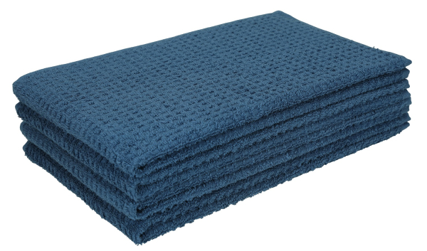 Betz Juego de 4 paños de cocina 100% algodón trapos de cocina 40x66 cm color azul