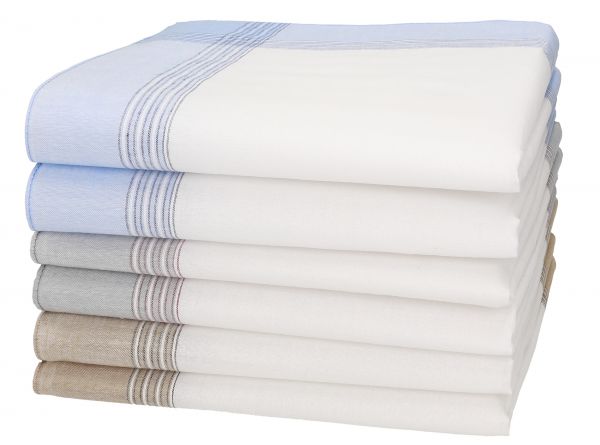 Betz lot de 6 mouchoirs pour homme MARTIN Taille  40x40cm 100% coton