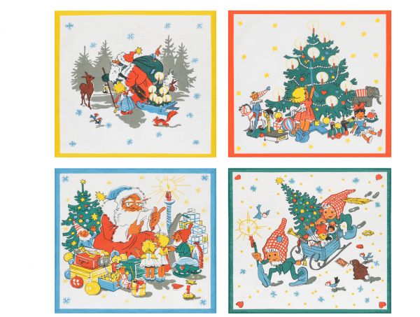 Betz pack of 12 children's handkerchiefs in various designs and sizes