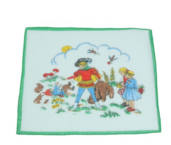 Betz 3 Pieces Kids Handkerchiefs in Gift Box Design 2 100% Cotton Motive: Fairy-tale Colour: green Size: 25x25cm