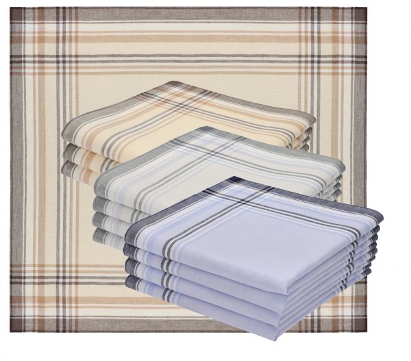 Betz 12 Piece Handkerchief Set Men Cloth 100% Cotton 12 Handkerchiefs Leo 10 Size: 40 x 40 cm