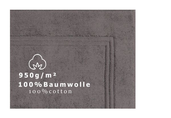 Betz Tapis de bain 100% Coton taille 50x70 cm qualité 950g/m² GOLD couleur gris anthracite