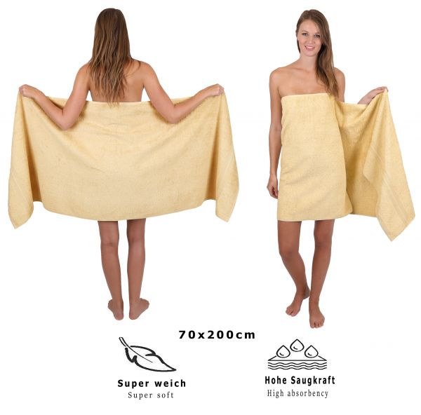 Betz XXL Sauna Towel GOLD 100%Cotton Quality: 600g/m² Colour: beige Size: 70x200cm