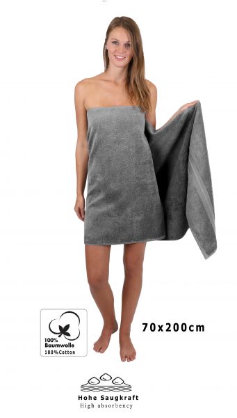 Serviette à sauna "GOLD", couleur gris anthracite, taille: 70 x 200 cm, 600m/g² de Betz