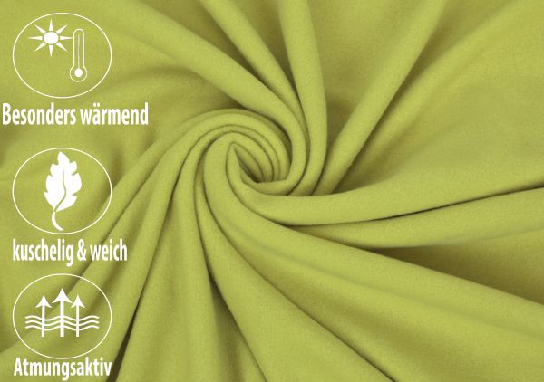 Betz Luxury Maxi Fleece Blanket Quality: 220 g/m² Colour: light green Size: 140x190cm