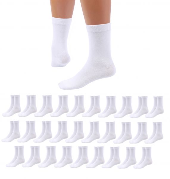 Betz 30 Paar Socken Damen und Herren – Baumwolle mit Komfortbund ohne drückende Naht – Classic – Größen 35 – 50 Farben Schwarz Weiß Grau