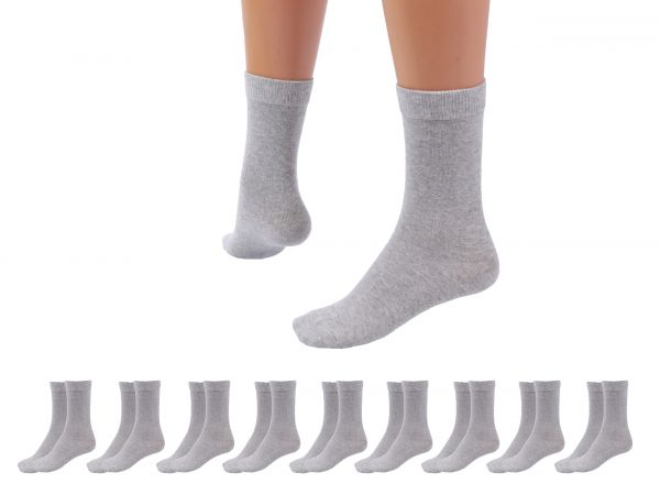 Betz 10 Paar Socken Damen und Herren – Baumwolle mit Komfortbund ohne drückende Naht – Classic – Größen 35 – 50 Farben Schwarz Weiß Grau