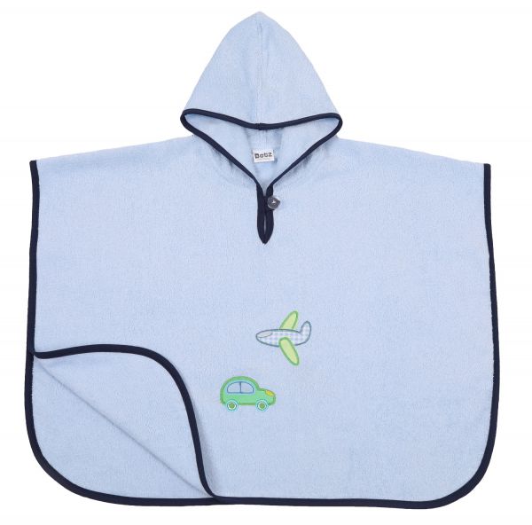 Betz Children Poncho Car and Plane 100% Cotton Colour: Blue Size: 68x54 cm