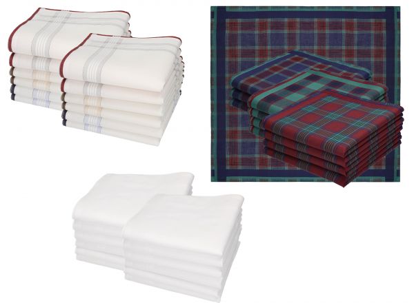 Betz 12 Piece Men Cloth Handkerchiefs Set 100% Cotton Leo 9