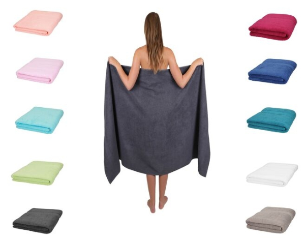 Badetuch XXL 100x200 cm 100% Baumwolle – Weiches Frottee Saunatuch & Strandtuch – Pflegeleicht & saugstark – Palermo Serie von Betz|Handtücher & Heimtextilien