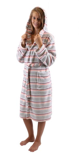 Betz Albornoz Bata Bata de sauna con capucha para mujeres y hombres VIENA de color gris