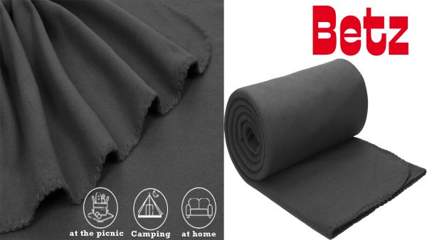 Betz Set di 3 coperte in pile misure 130 x 170 cm con anti pilling  diversi colori disponibili