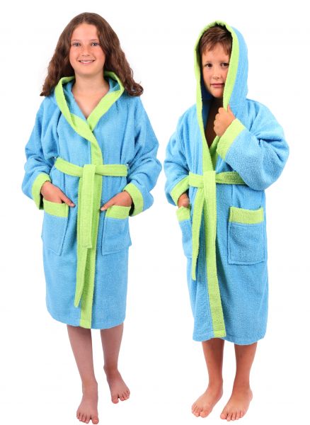 Betz children's bathrobe with hood DOVER 100% cotton various colours, sizes 134 - 164