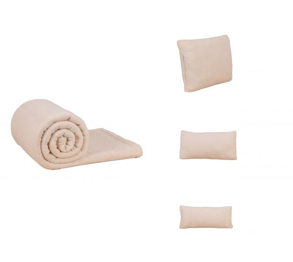 Betz 1 coperta ROMANIA 140x190 cm o 1 cuscino imbottito ROMANIA disponibile in diverse misure: 36x36 cm /25x50 cm/ 20x40 cm Colore beige