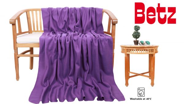 Betz Manta polar lujosa de tamaño 130x170 cm de color morado