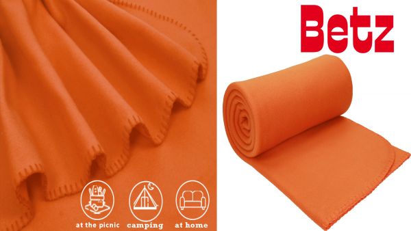 Betz Manta polar lujosa de tamaño 130x170 cm de color naranja