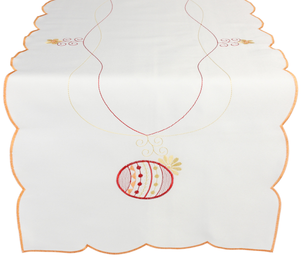 Betz Ostertischläufer Läufer Tischdecke Größe 40x160 cm mit Stickerei Osterei