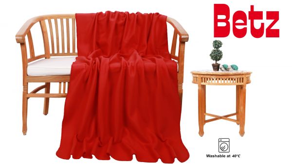 Betz Manta polar lujosa de tamaño 130x170 cm de color rojo