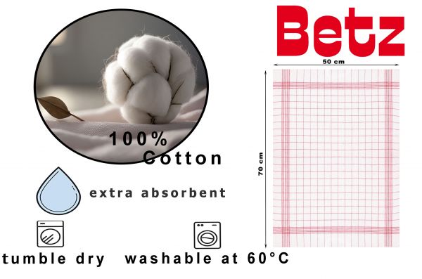 Betz Karo Küchentücher Geschirrtuch 100% Baumwolle 50 x 70 cm Küchentuch Allzwecktuch in verschiedenen Farben