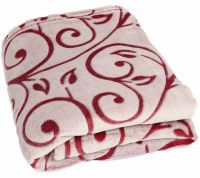 Betz Manta Colcha Cubrecama con zarcillos de color rojo tamaño 140x190cm