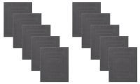 Betz 10 piezas Alfombrilla Alfombra de baño PALERMO 100% algodón calidad 680 g/m² tamaño 60x60cm colore antracita