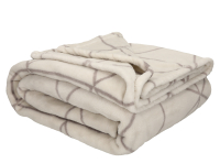 Betz Wohndecke Mikroflauschdecke DREI-ECK Größe 150x200 cm Kuscheldecke Farbe Beige