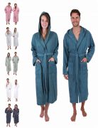 Betz Albornoz con capucha para hombre y mujer 100% algodón- albornoz sauna - albornoz largo - abrigo sauna - BERLIN