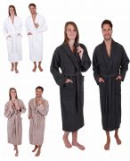 Betz Albornoz con cuello de chal para hombre y mujer 100% algodón - albornoz sauna - albornoz largo  - BERLIN