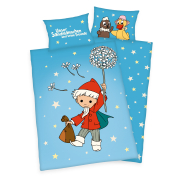 Betz Kinder Bettwäsche Garnitur Set SANDMÄNNCHEN Größe 100x135 cm Kissen 40x60 cm Farbe blau