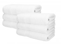Betz 6 toallas de sauna PREMIUM 100% algodón 70x200 cm color blanco