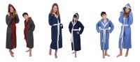 Betz bathrobe with hood LONDON 100% cotton for girls and boys twotone sizes 140-176