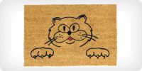 Betz felpudo estera de fibra de coco GATO 40x60cm amarillo