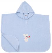 Betz Poncho infantil PERRITO CON FLOR 100% algodón