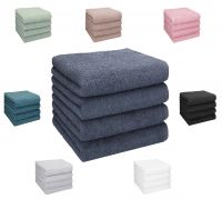 Betz Lot de 4 serviettes de toilette set de serviettes BERLIN 100% coton 50x100 cm