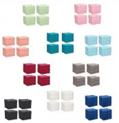 Betz Lot de 20 serviettes débarbouillettes NEAPEL taille: 30x30 cm plusieurs couleurs au choix