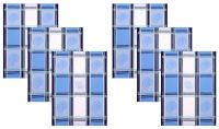 Betz 6 Stück Geschirrtücher Küchenhandtuch Gläsertücher ITALY 100% Baumwolle Motiv: MUSCHELN Größe: 50x70 cm Farbe: blau-türkis